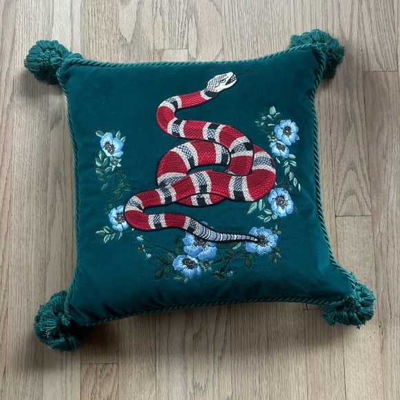 Gucci Other - Gucci Embroidered Snake Pillow